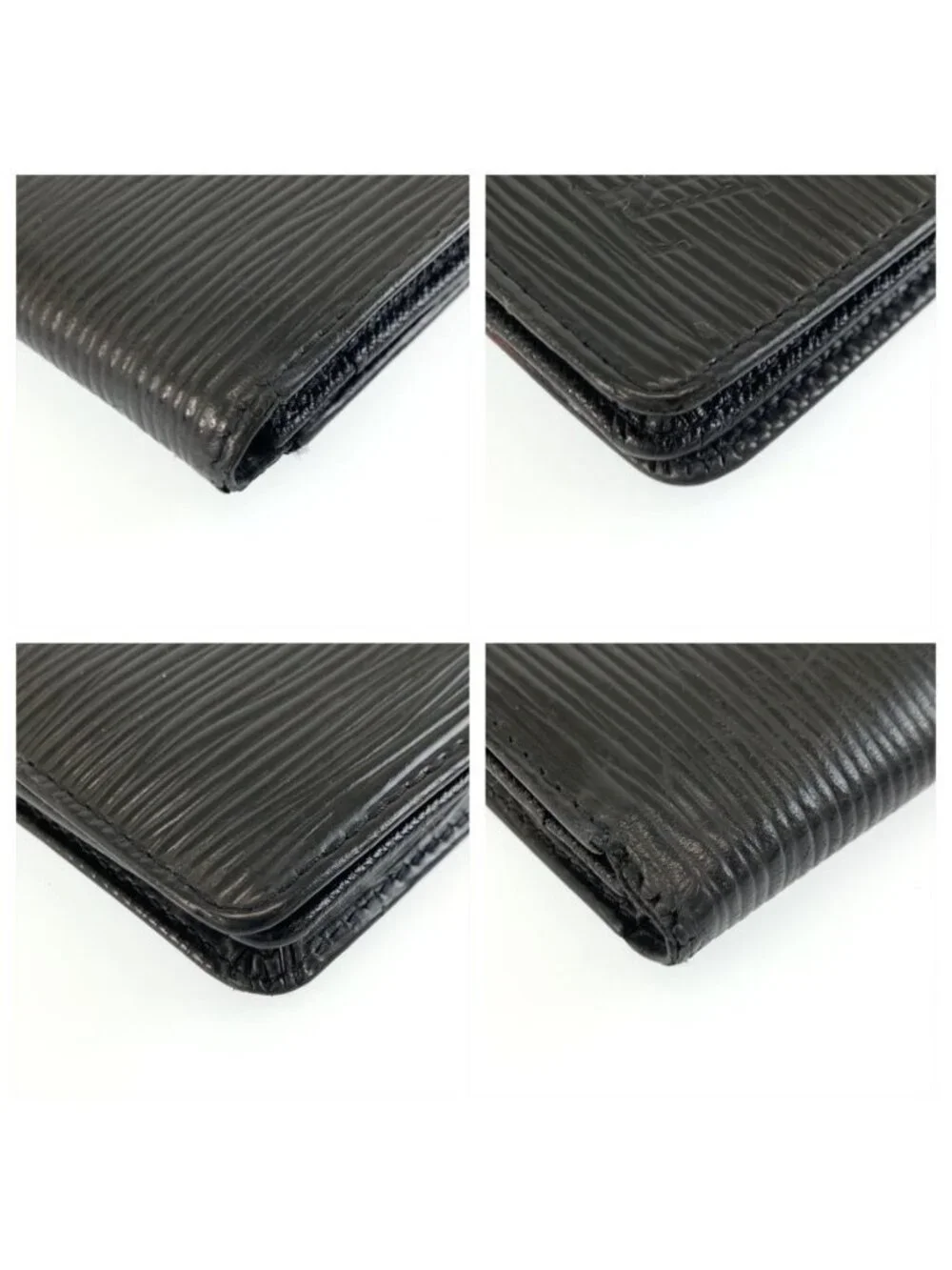 Louis Vuitton Epi Porto Cartes Credit Noir Black Leather Wallet Billfold